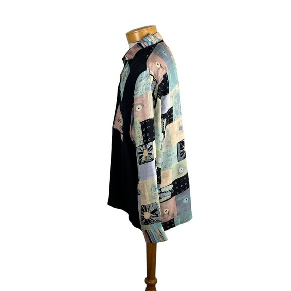 1980s/1990s art to wear abstract shirt by St. Germaine Size L - Picture 4 of 8